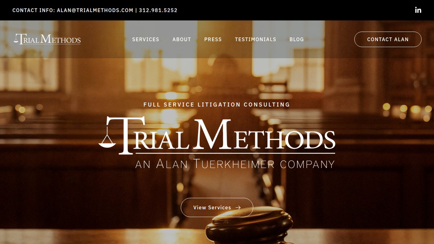 The home page of trialmethods.com