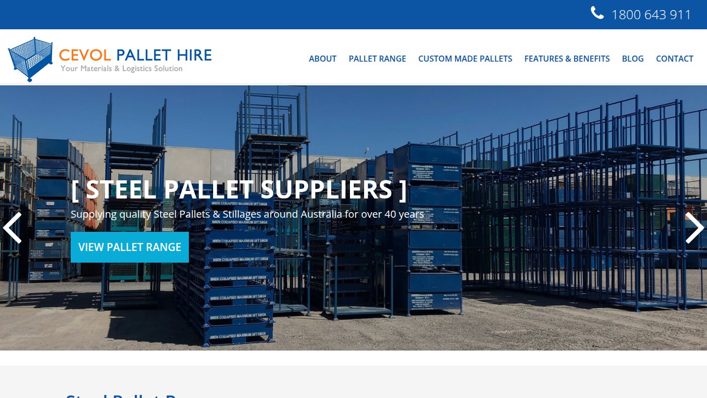 The home page of cevol.com.au