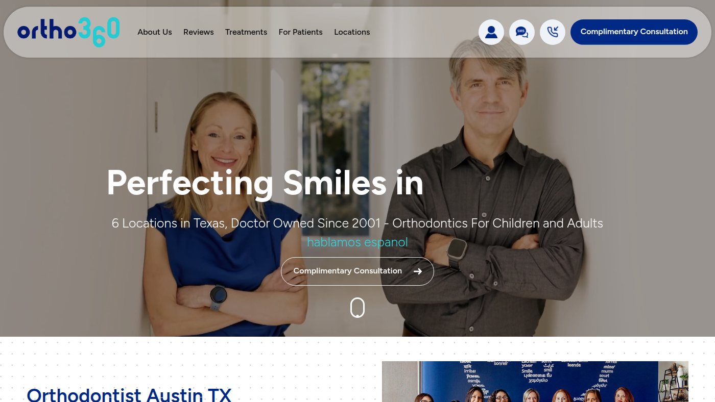 The home page of ortho360.com