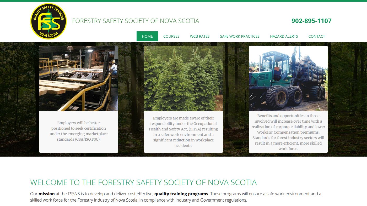 The home page of fss.ns.ca