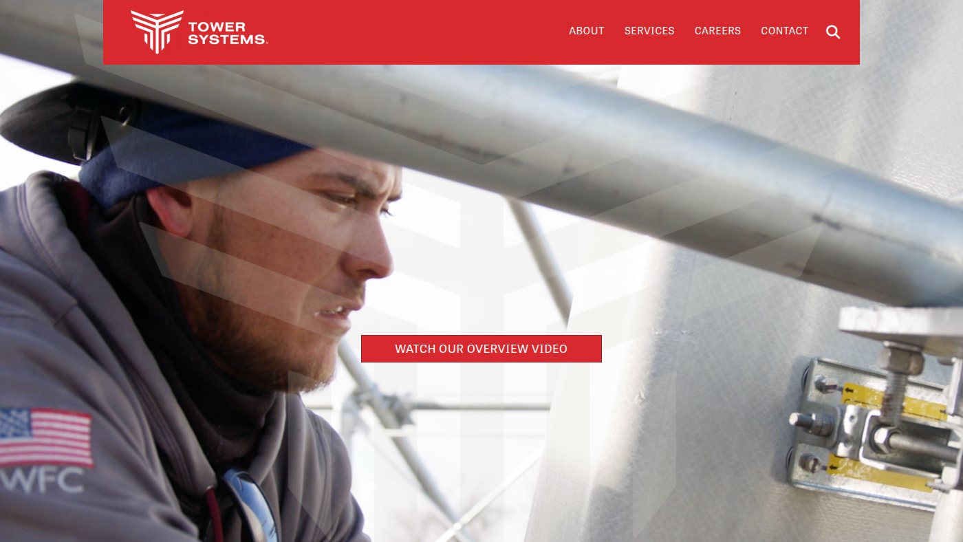 The home page of towersystems.com