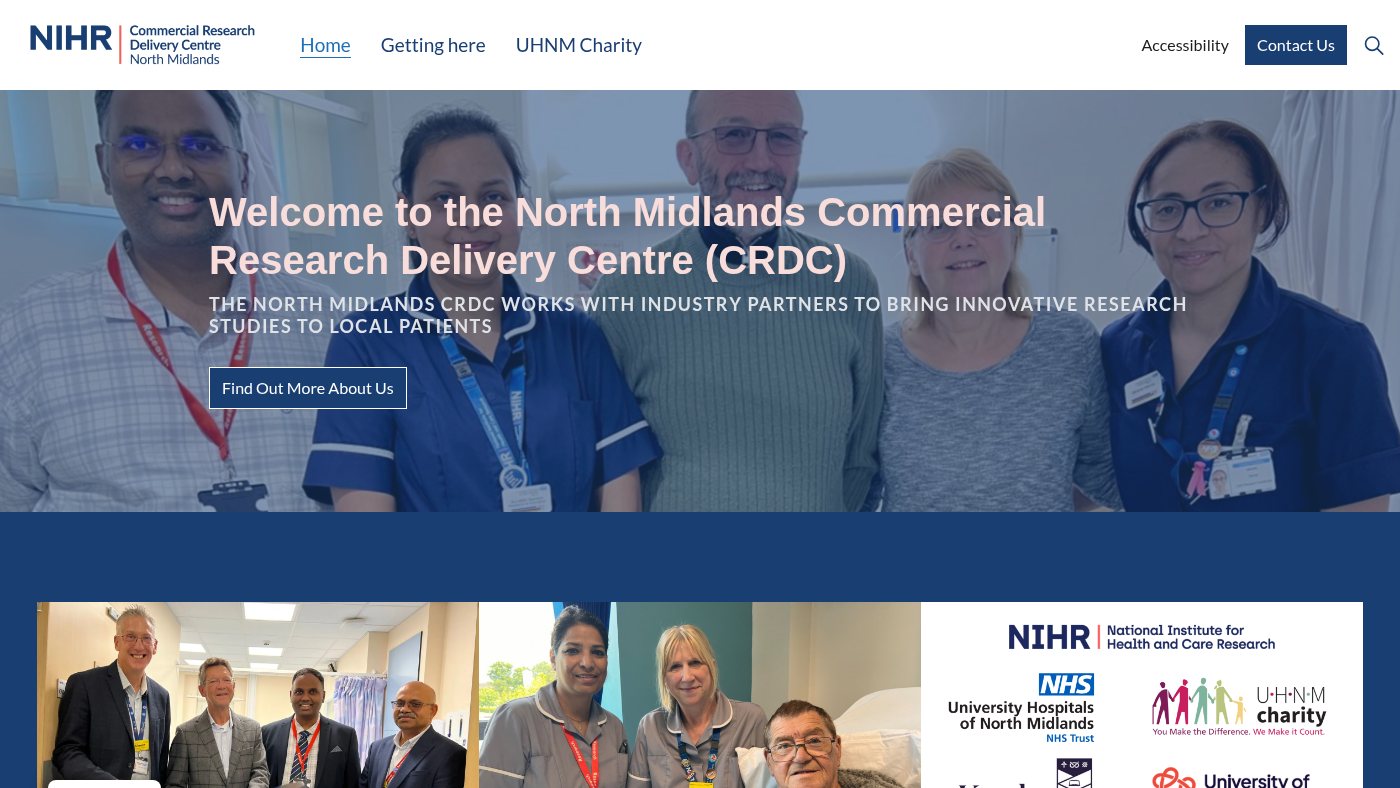 The home page of crdc-nm.nihr.ac.uk