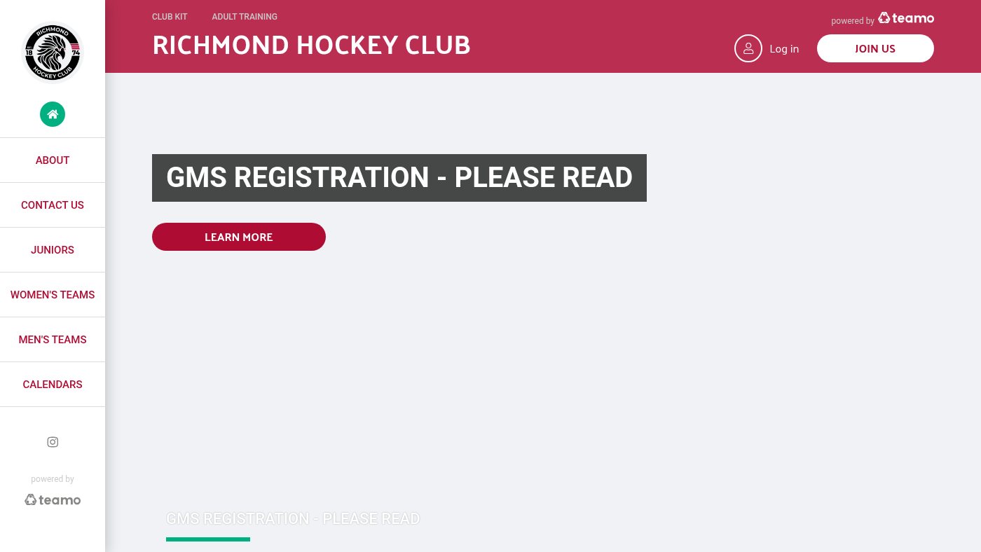 The home page of richmondhockeyclub.com