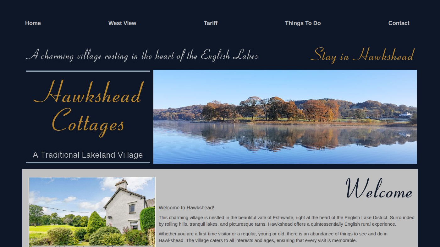 The home page of hawkshead-cottages.co.uk