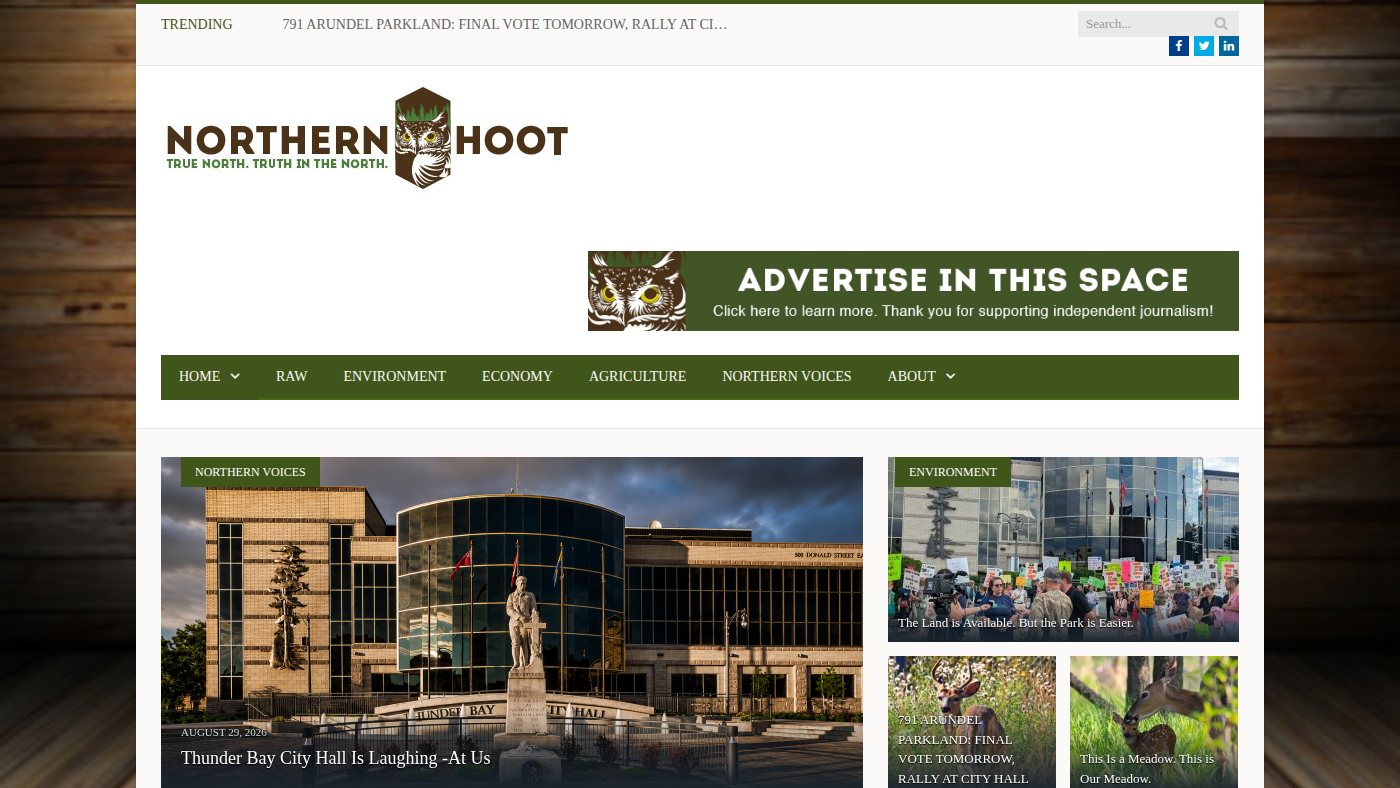 The home page of northernhoot.com
