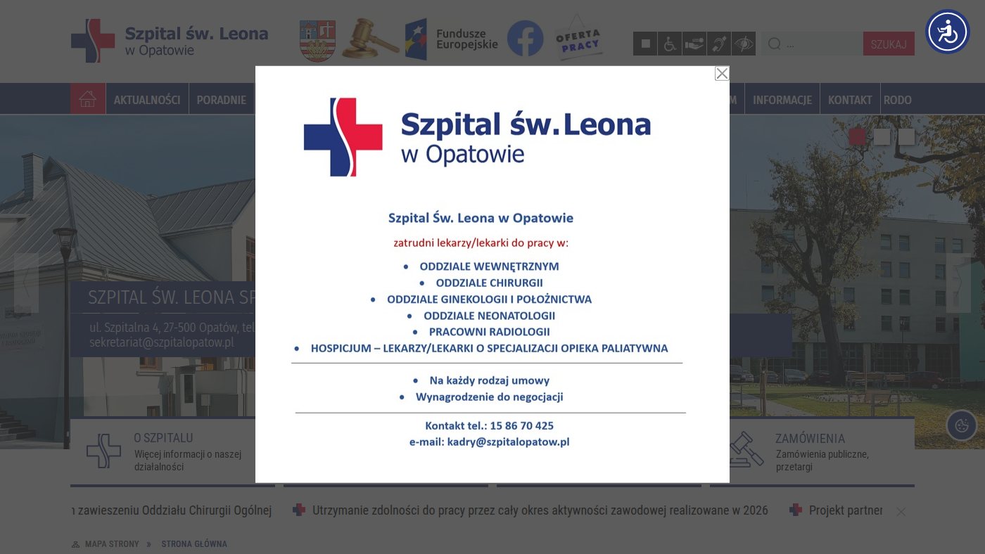 The home page of szpitalopatow.pl