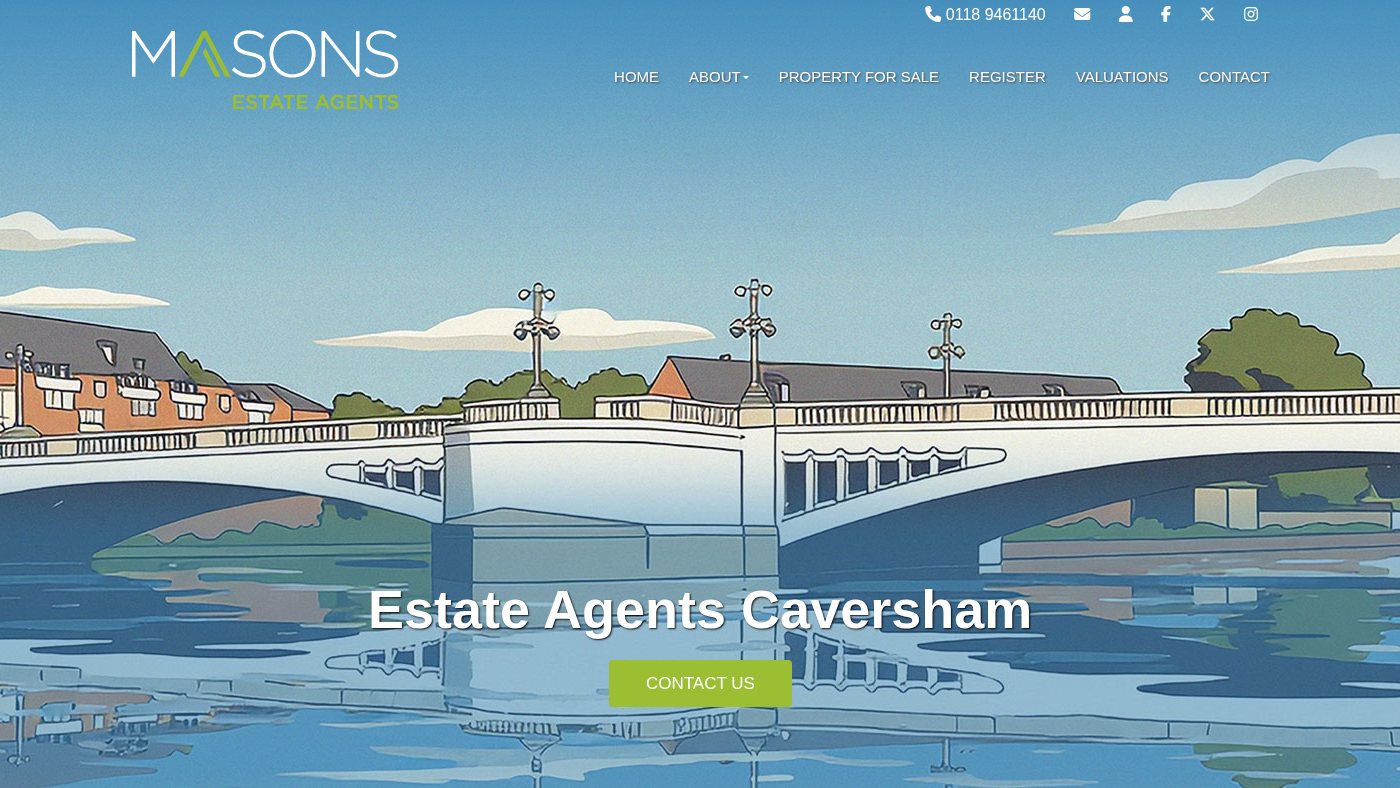 The home page of masonsestateagents.com