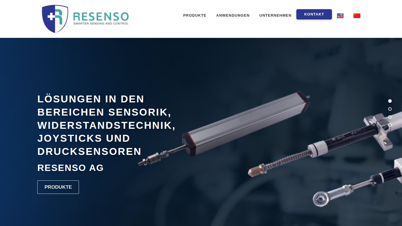 The home page of resenso.ch