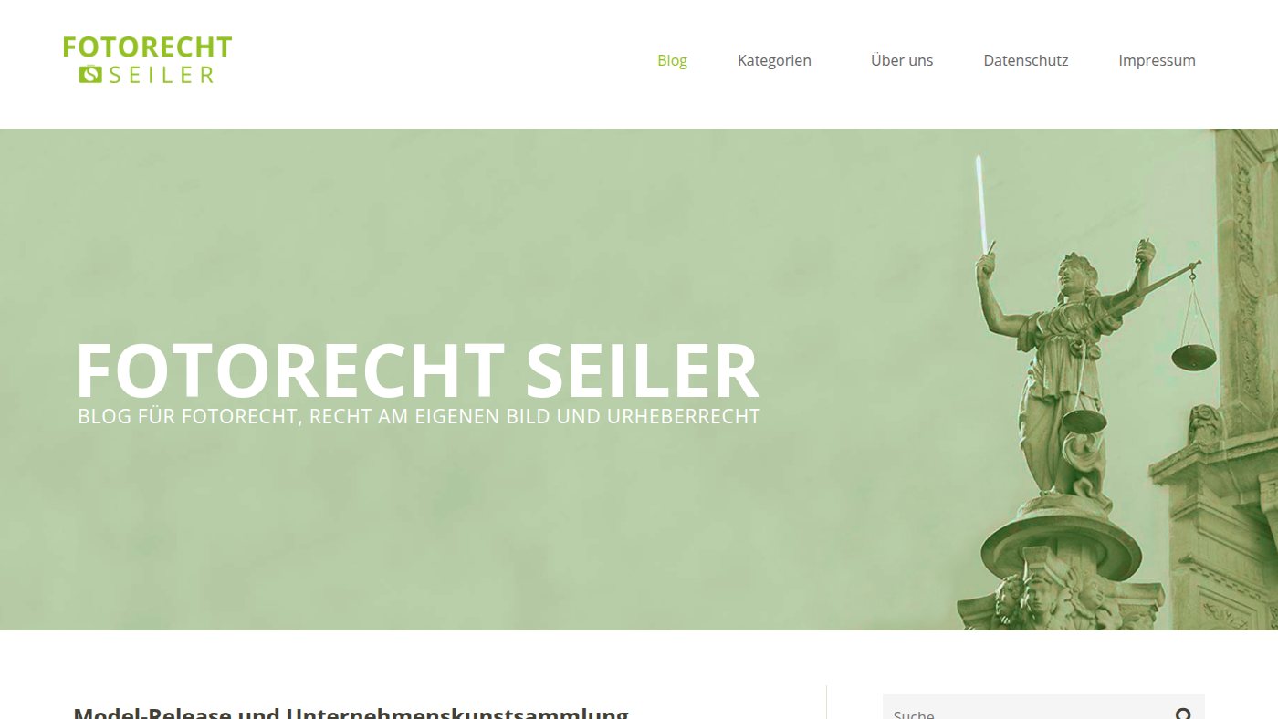 The home page of fotorecht-seiler.eu