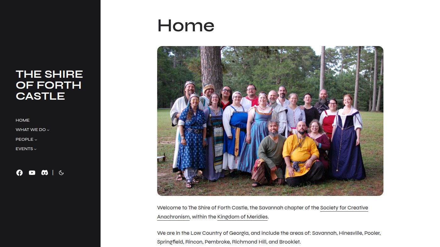 The home page of forthcastle.meridies.org