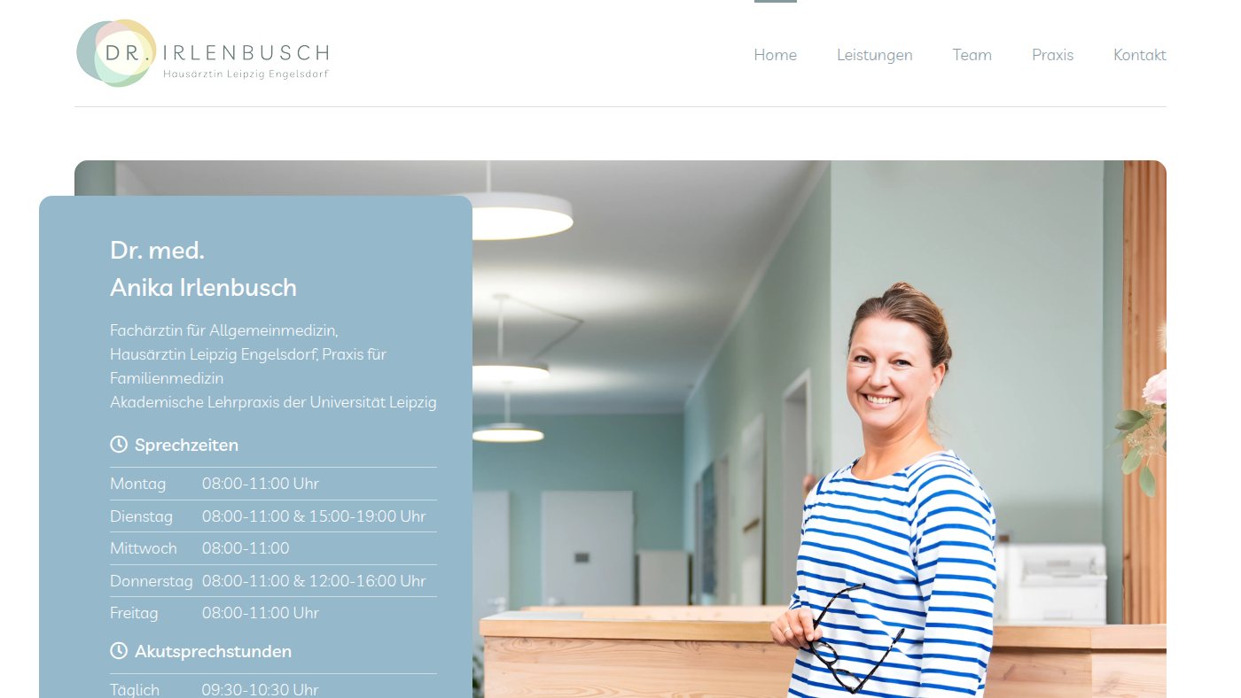 The home page of praxis-irlenbusch.de