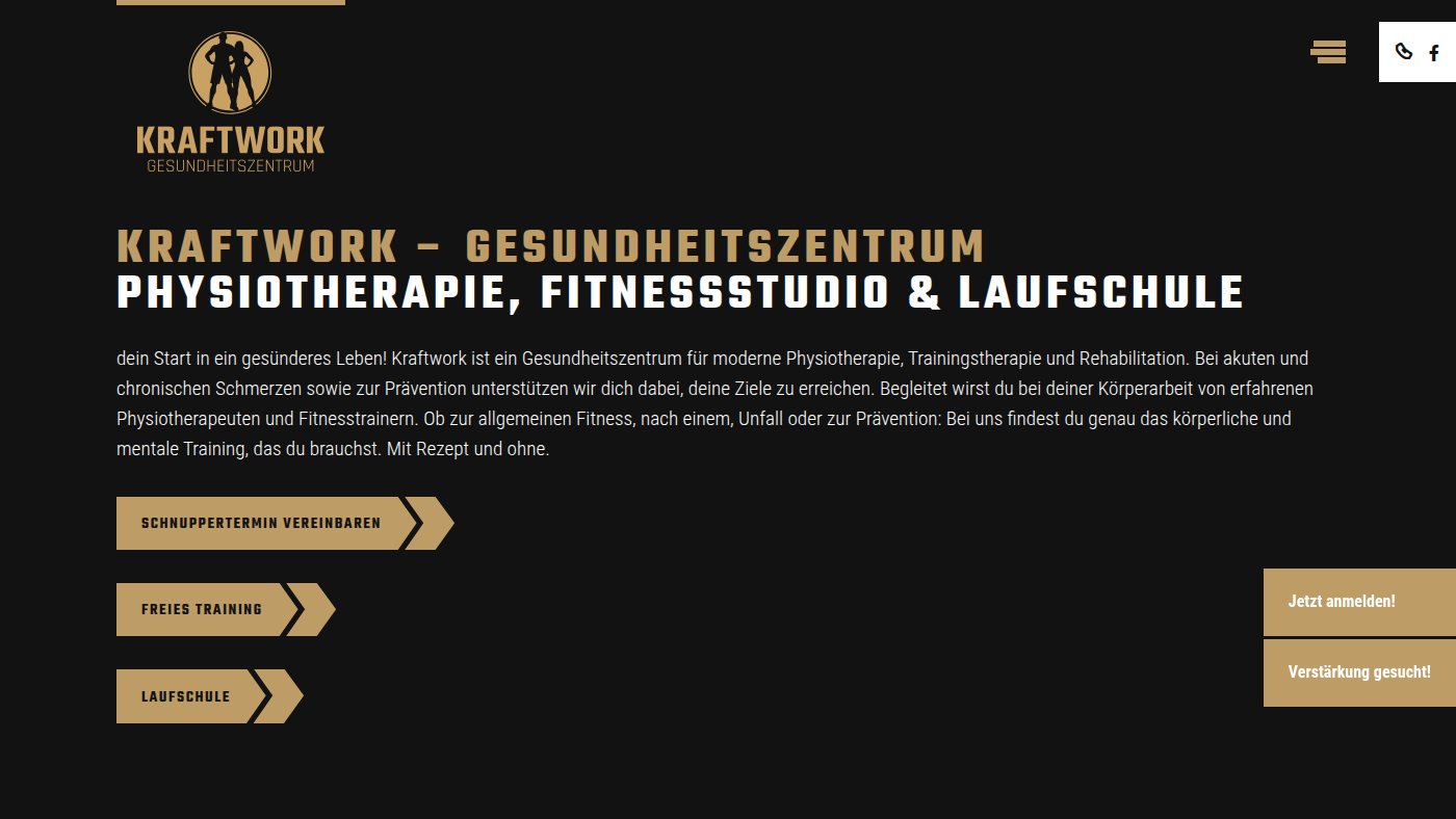 The home page of kraftwork-finsing.de