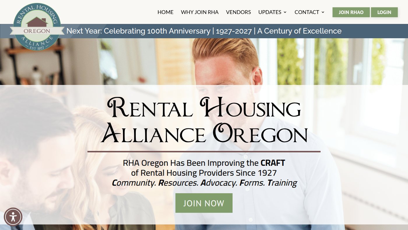 The home page of rhaoregon.org