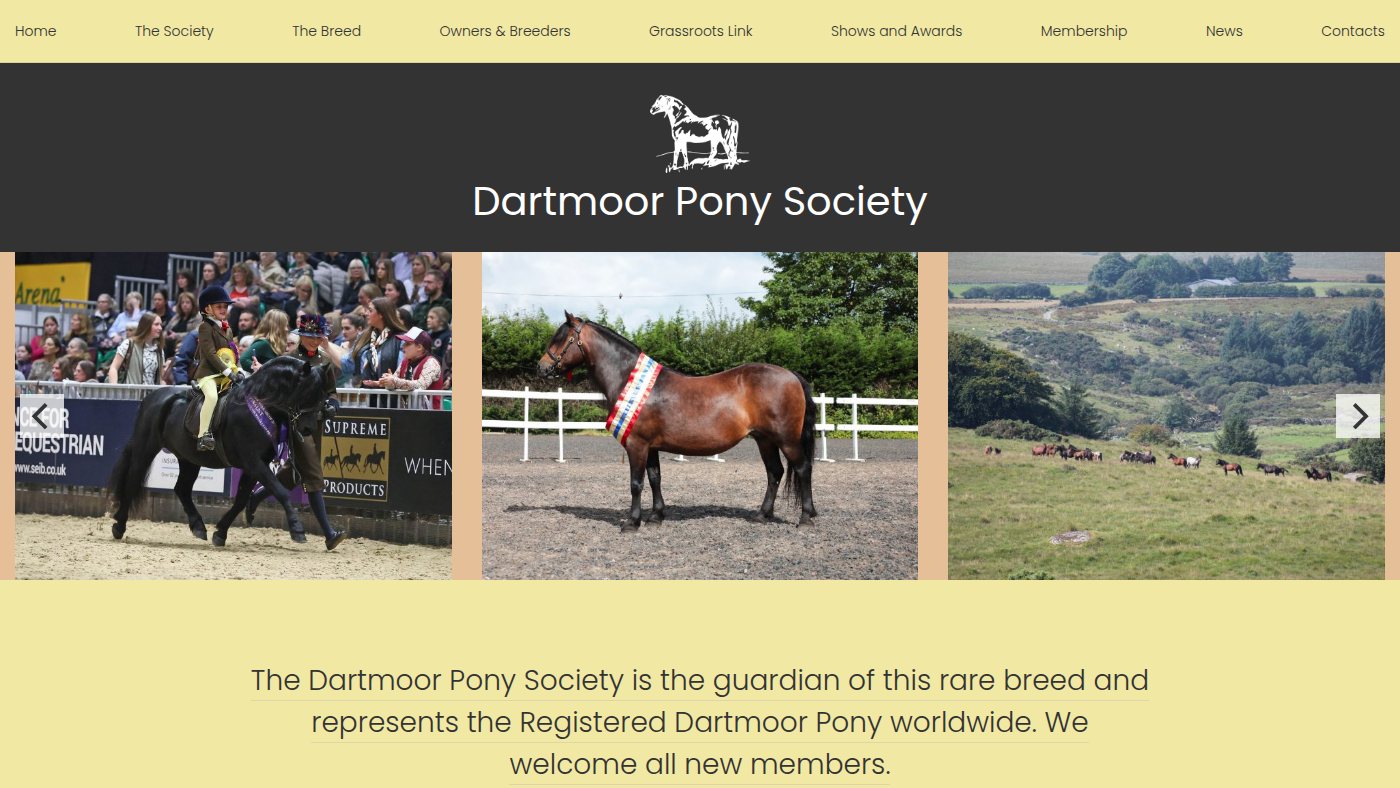 The home page of dartmoorponysociety.com