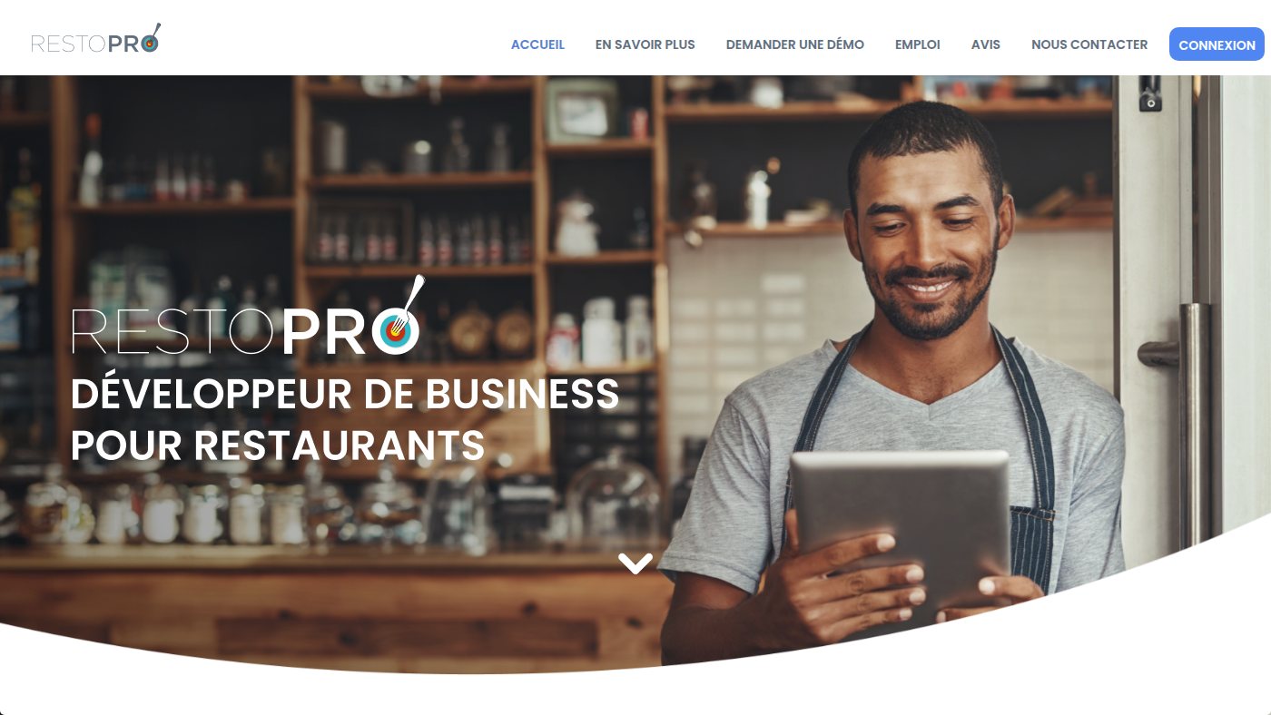 The home page of resto-pro.com