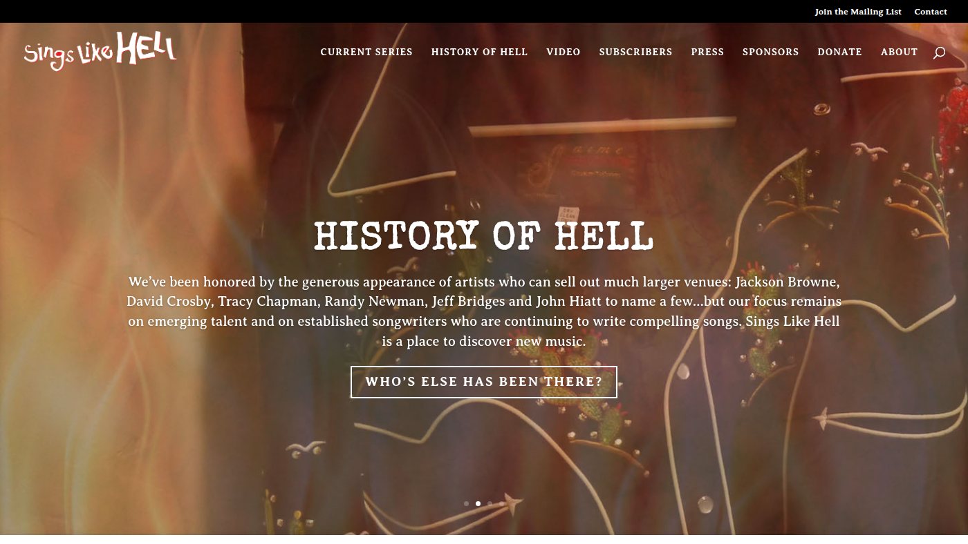 The home page of singslikehell.org