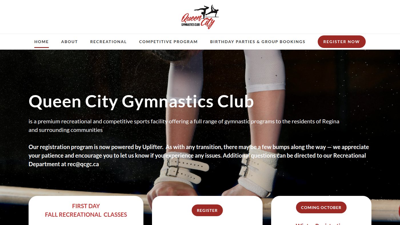 The home page of qcgc.ca