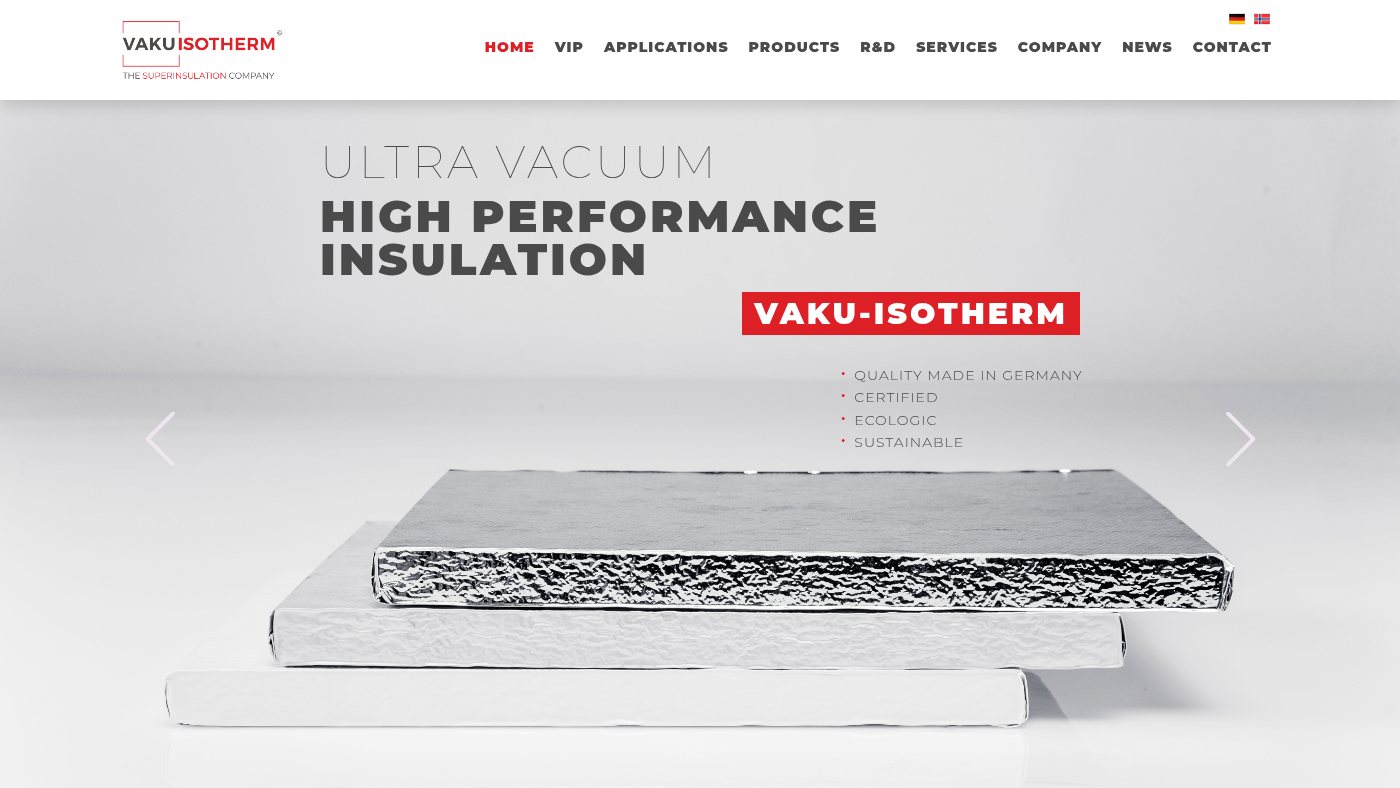 The home page of vaku-isotherm.de
