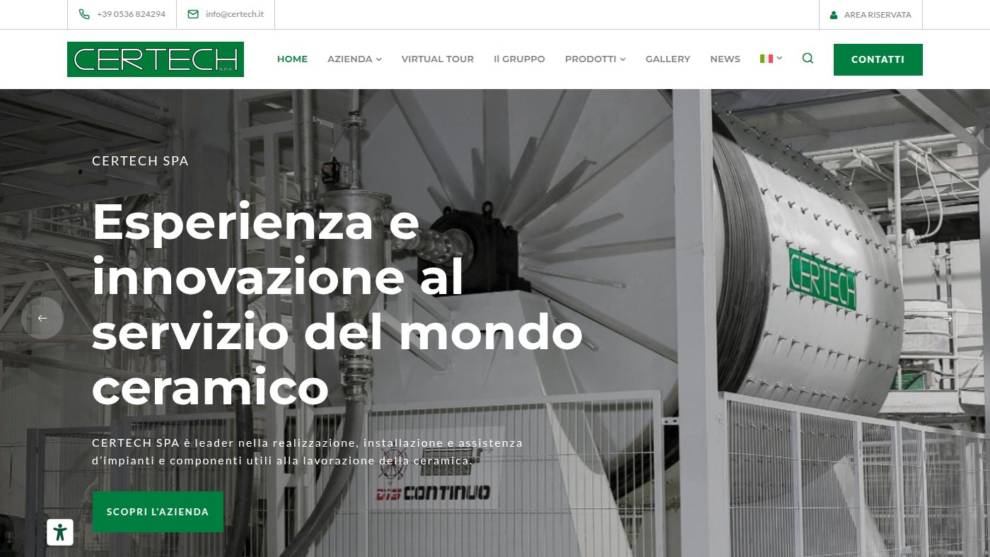 The home page of certech.it