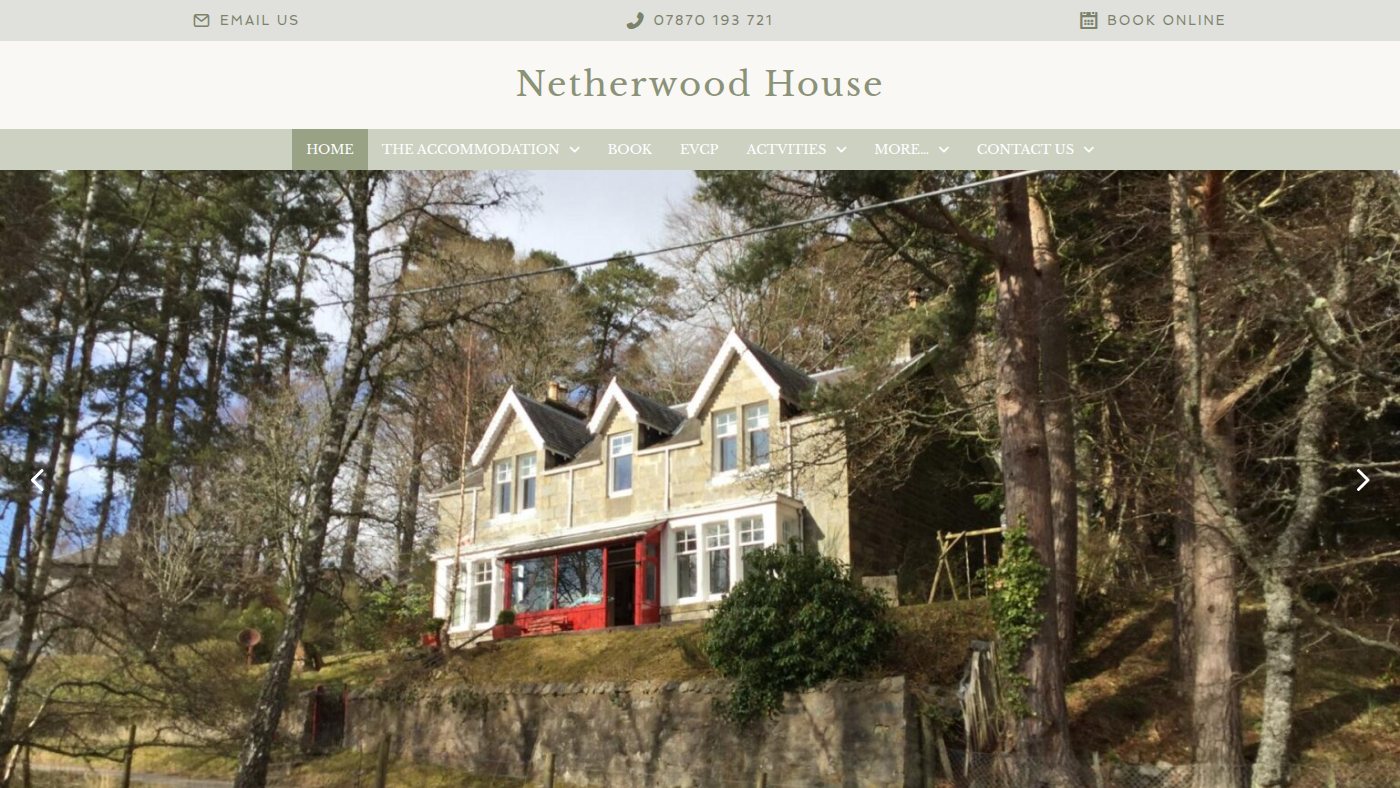 The home page of netherwoodhouse.co.uk