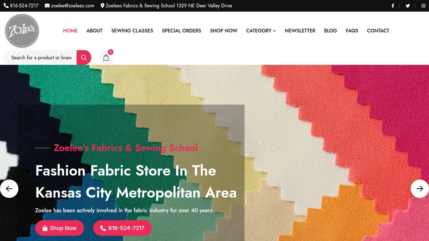 The home page of zoelees.com