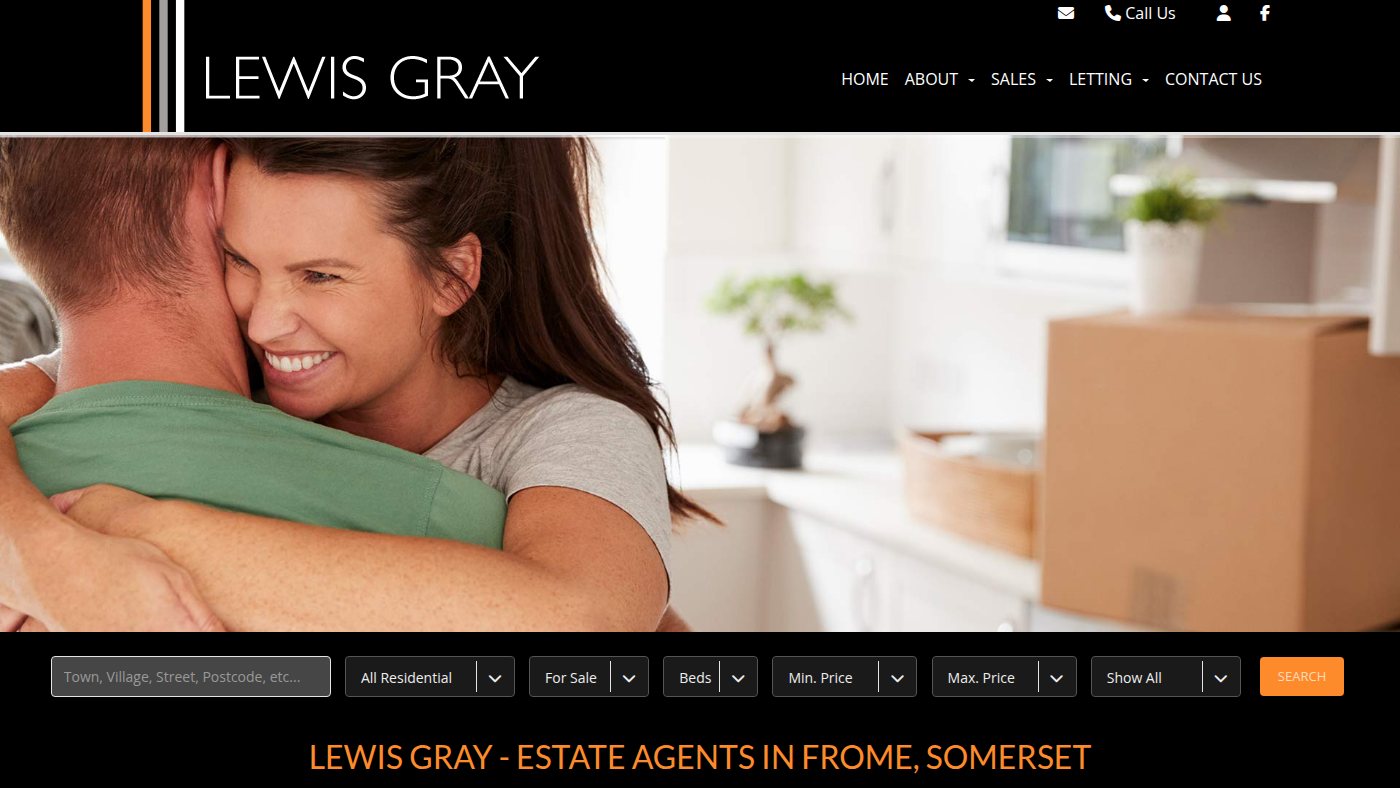 The home page of lewisgray.co.uk