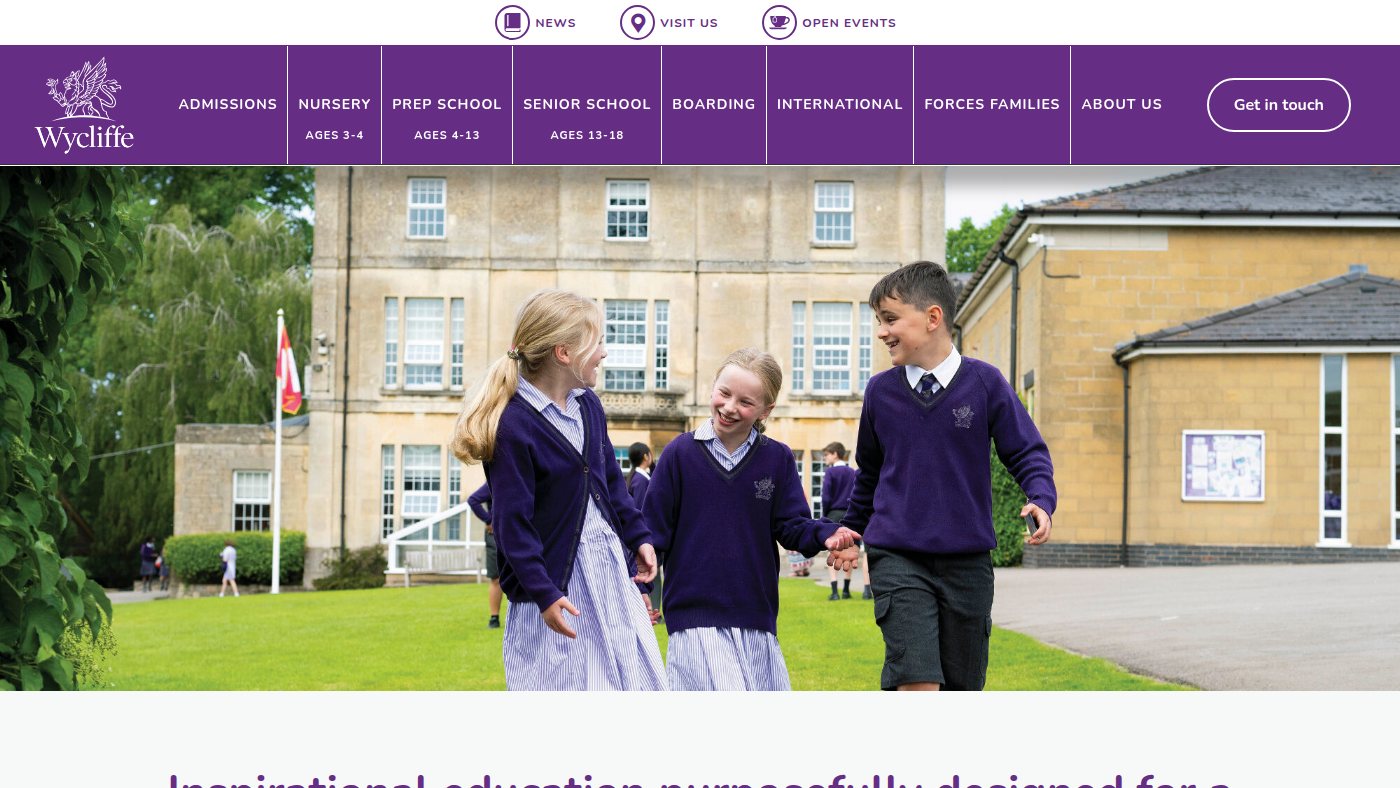 The home page of wycliffe.co.uk