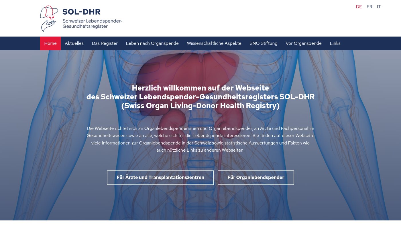 The home page of sol-dhr.ch