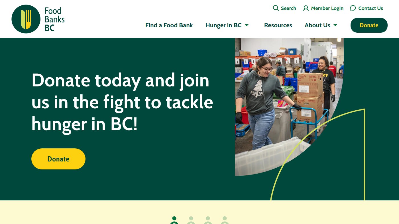 The home page of foodbanksbc.com