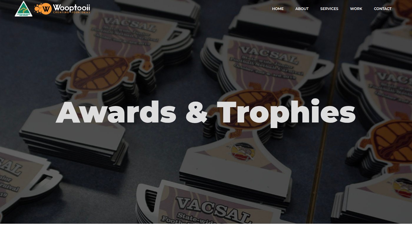 The home page of trophyman.com.au
