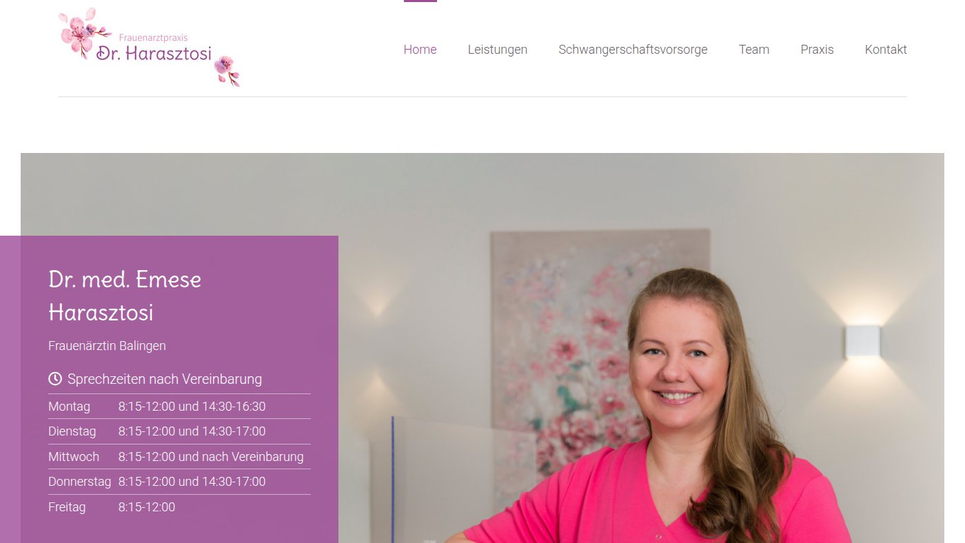 The home page of frauenarztpraxis-balingen.de