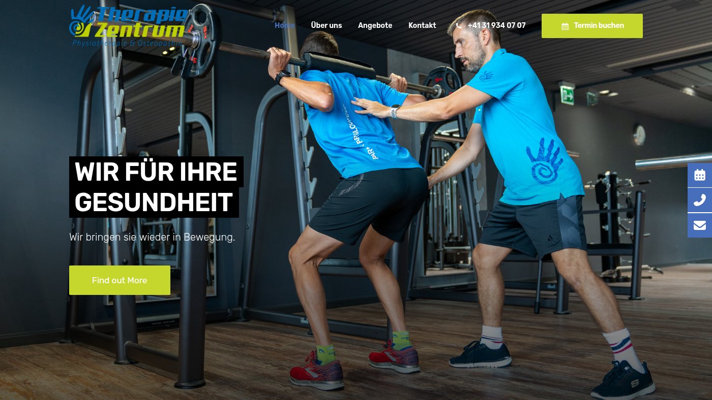 The home page of therapiezentrum.works