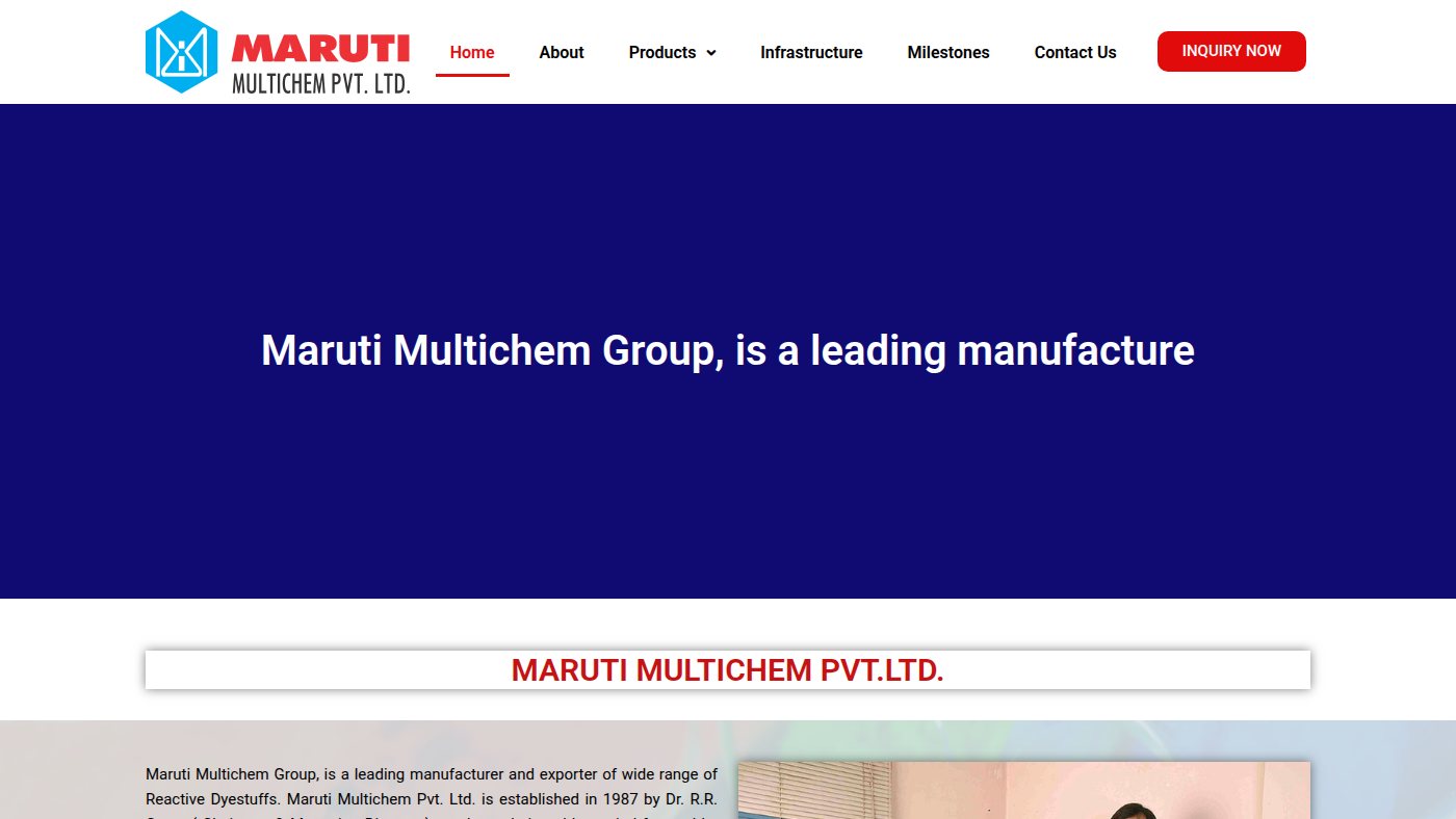 The home page of marutiindustries.com
