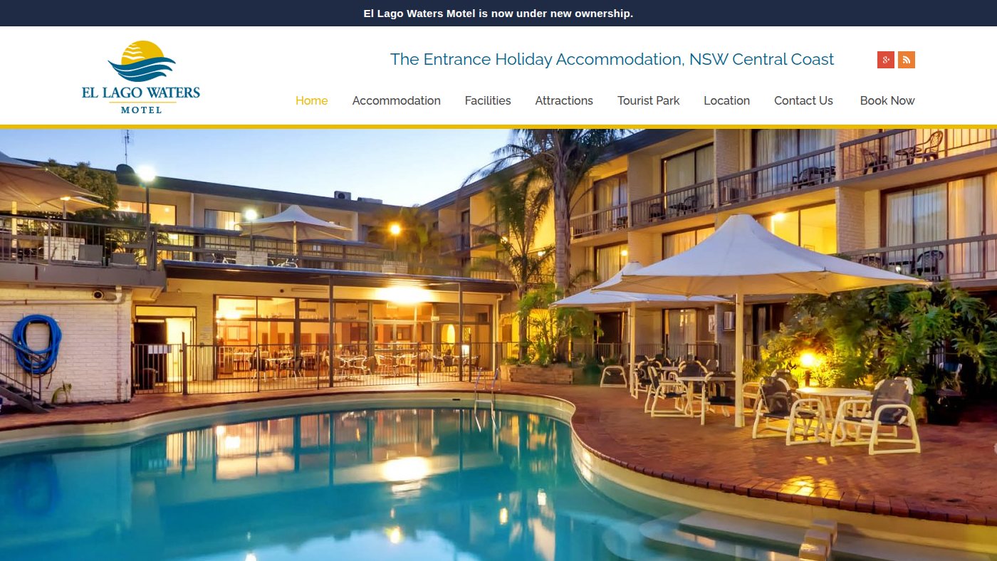 The home page of ellago.com.au