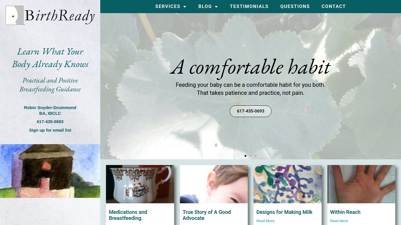 The home page of birthready.com