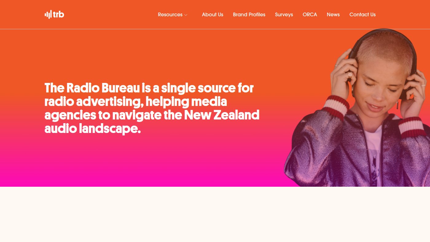 The home page of trb.co.nz