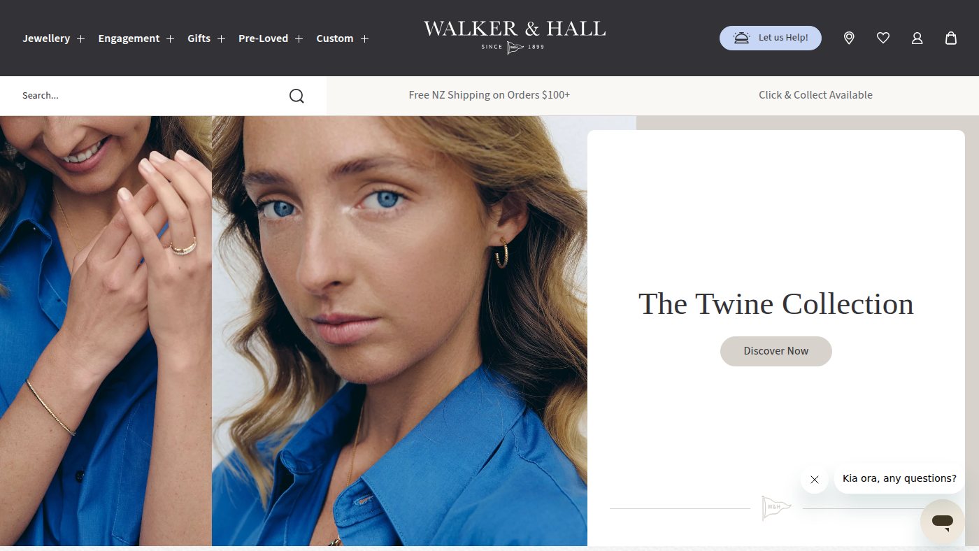 The home page of walkerandhall.co.nz