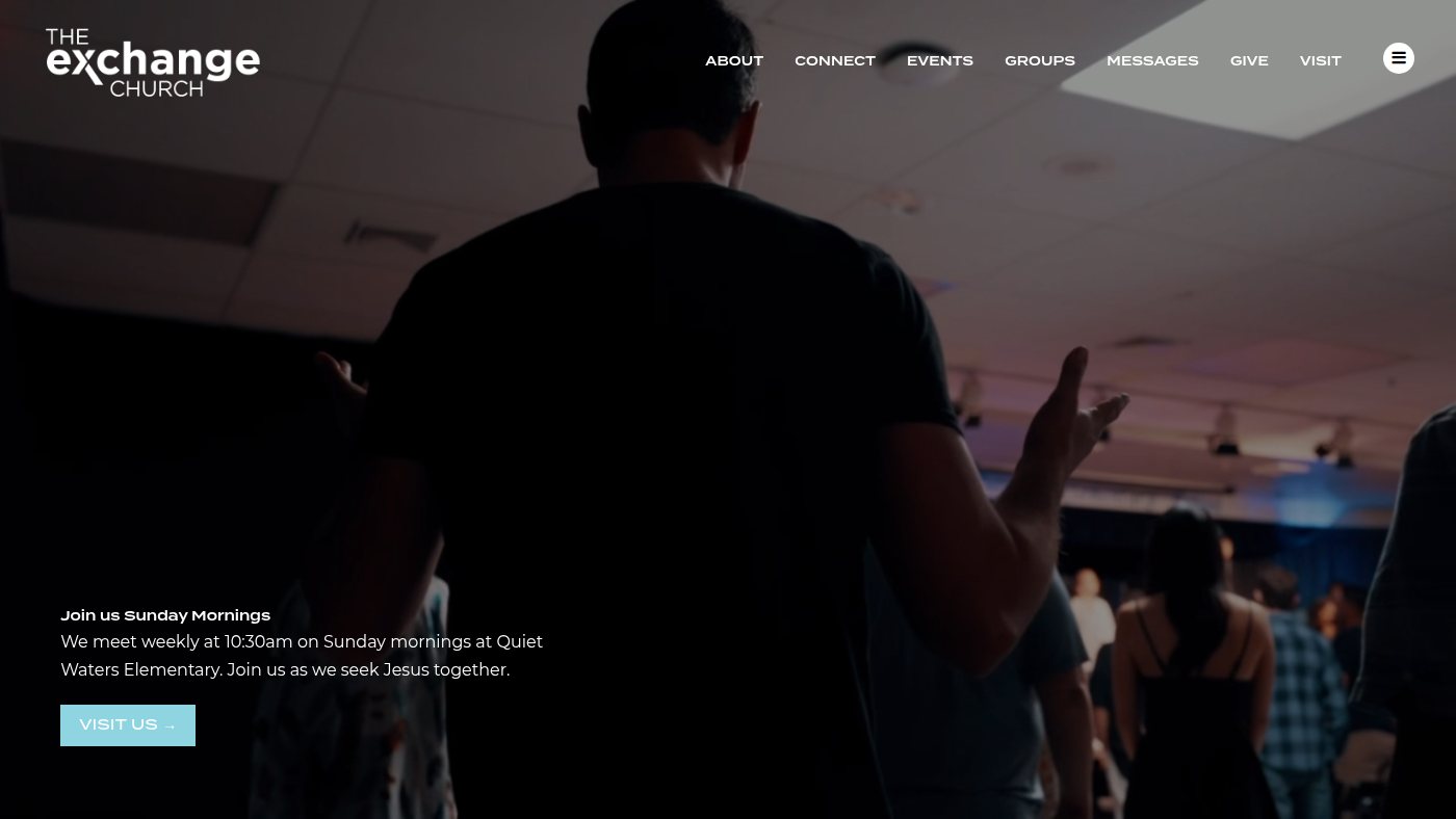The home page of theexchangechurch.cc