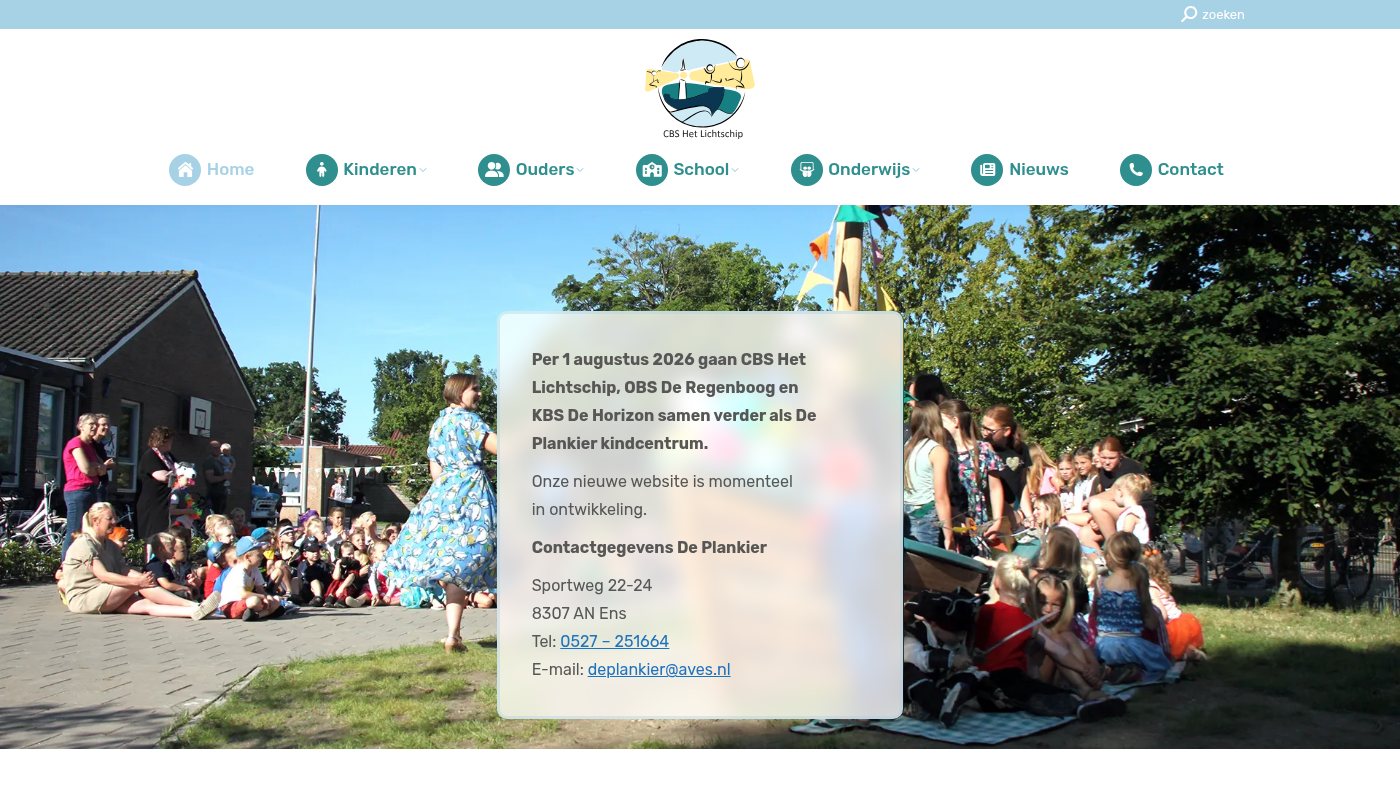 The home page of hetlichtschip.nl