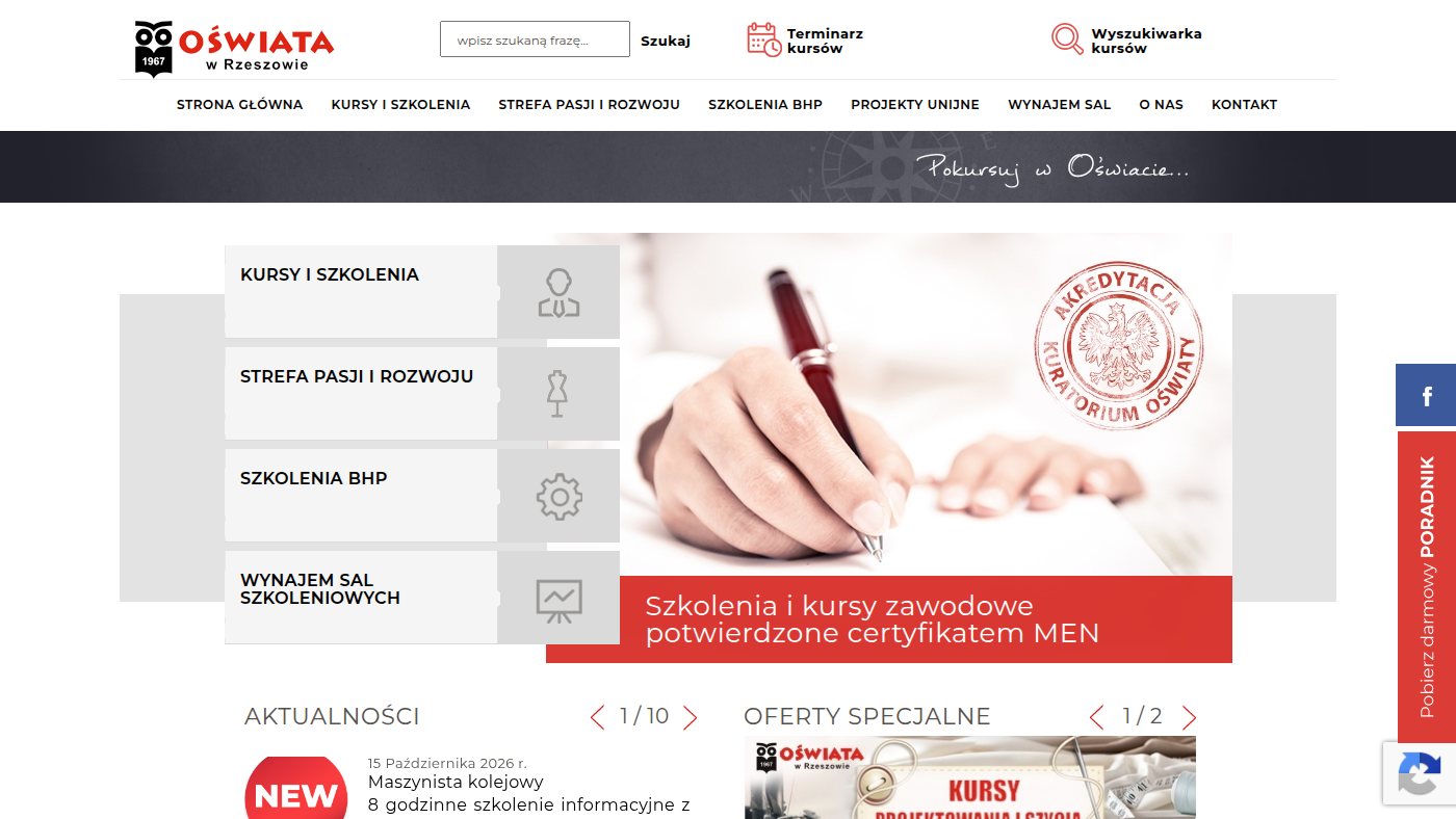 The home page of oswiata.rzeszow.pl