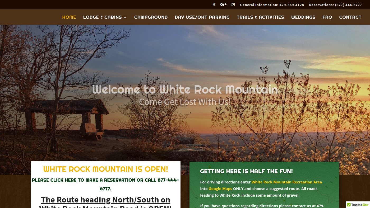 The home page of whiterockmountain.com