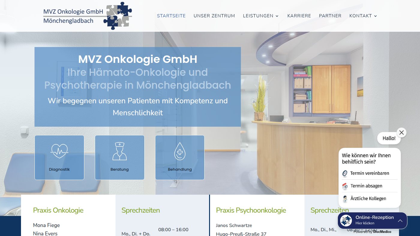 The home page of onkologie-moenchengladbach.de
