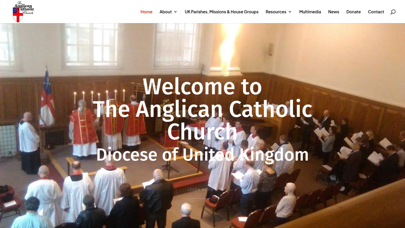 The home page of anglicancatholic.org.uk
