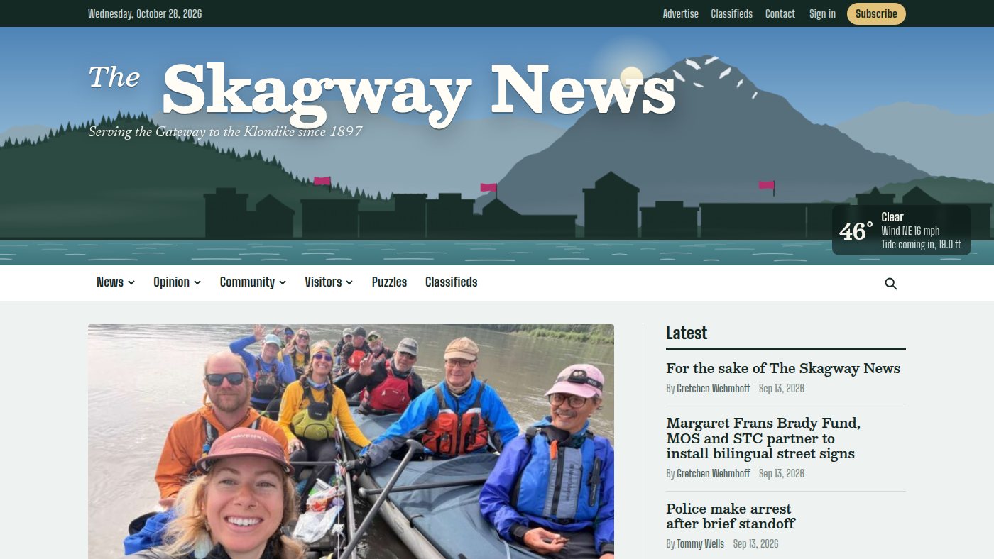 The home page of skagwaynews.com