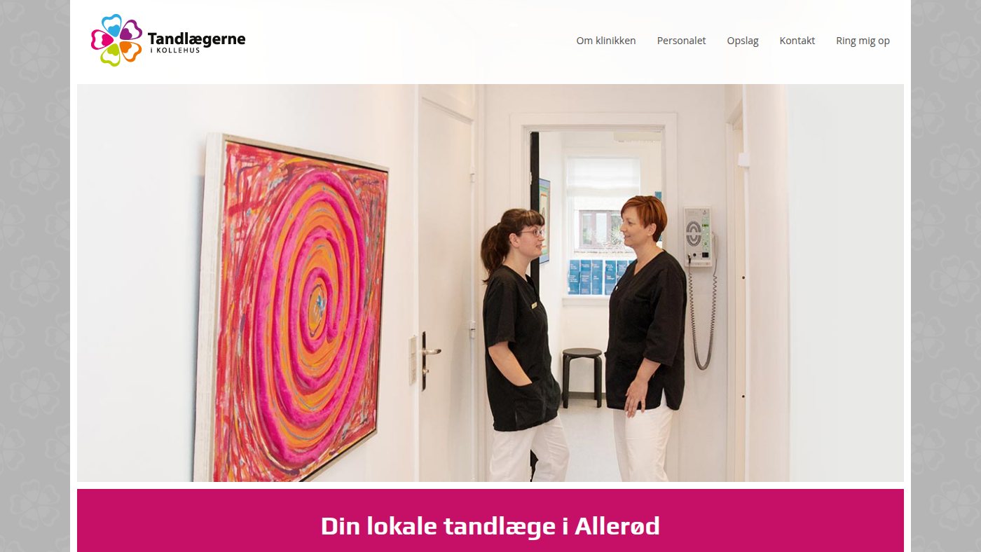 The home page of kollehus.dk