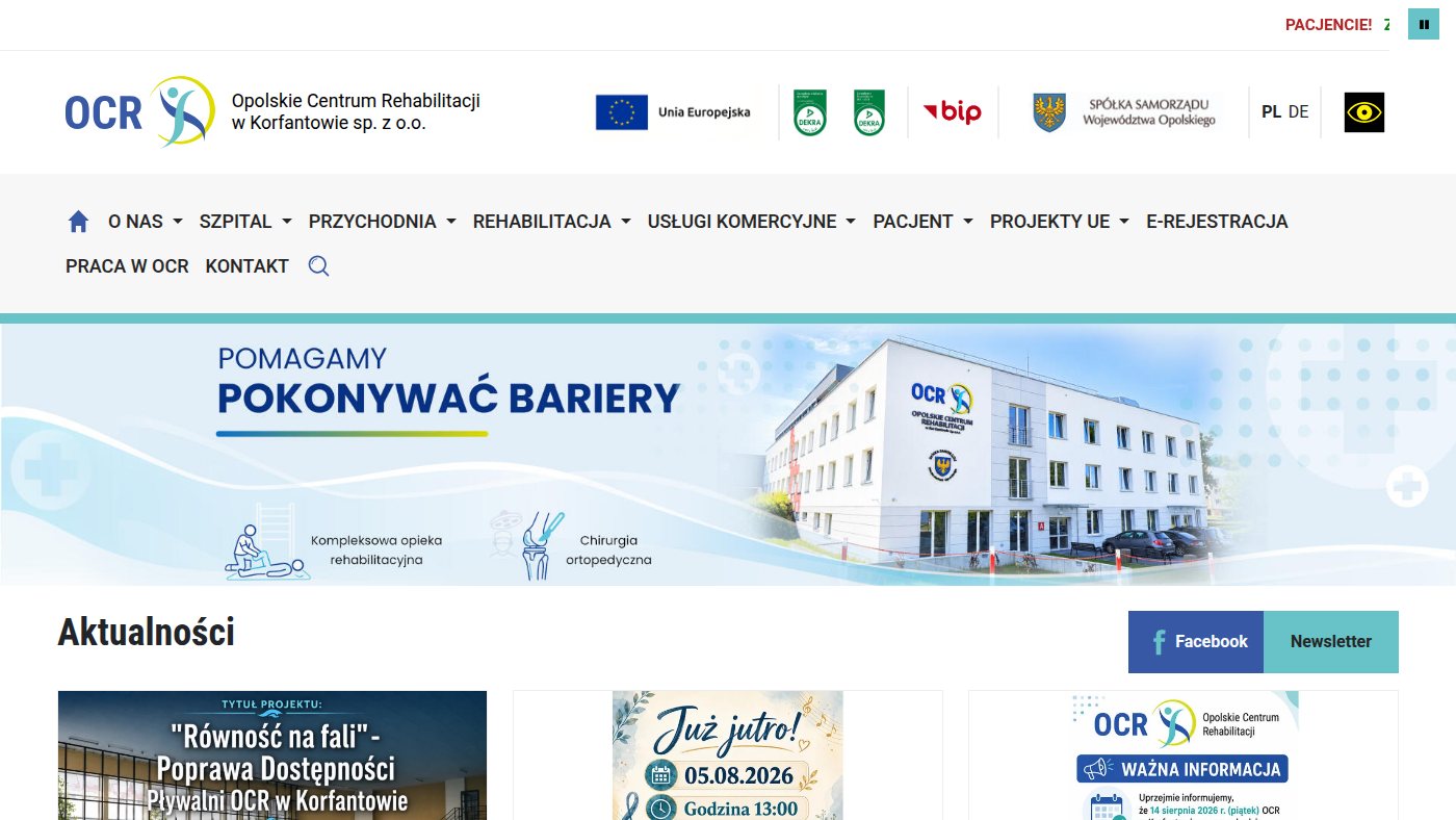 The home page of ocr.pl