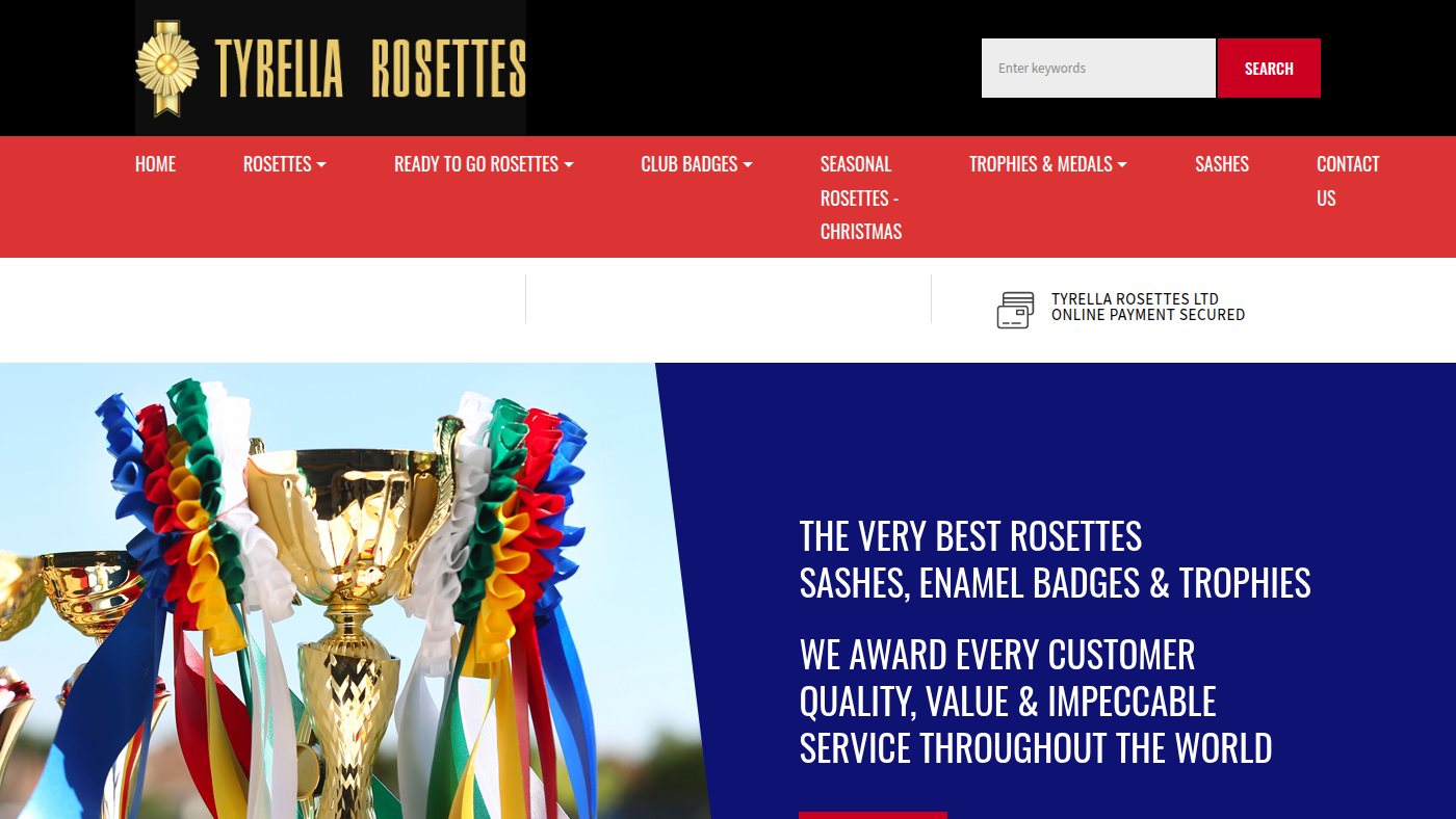 The home page of tyrella.com