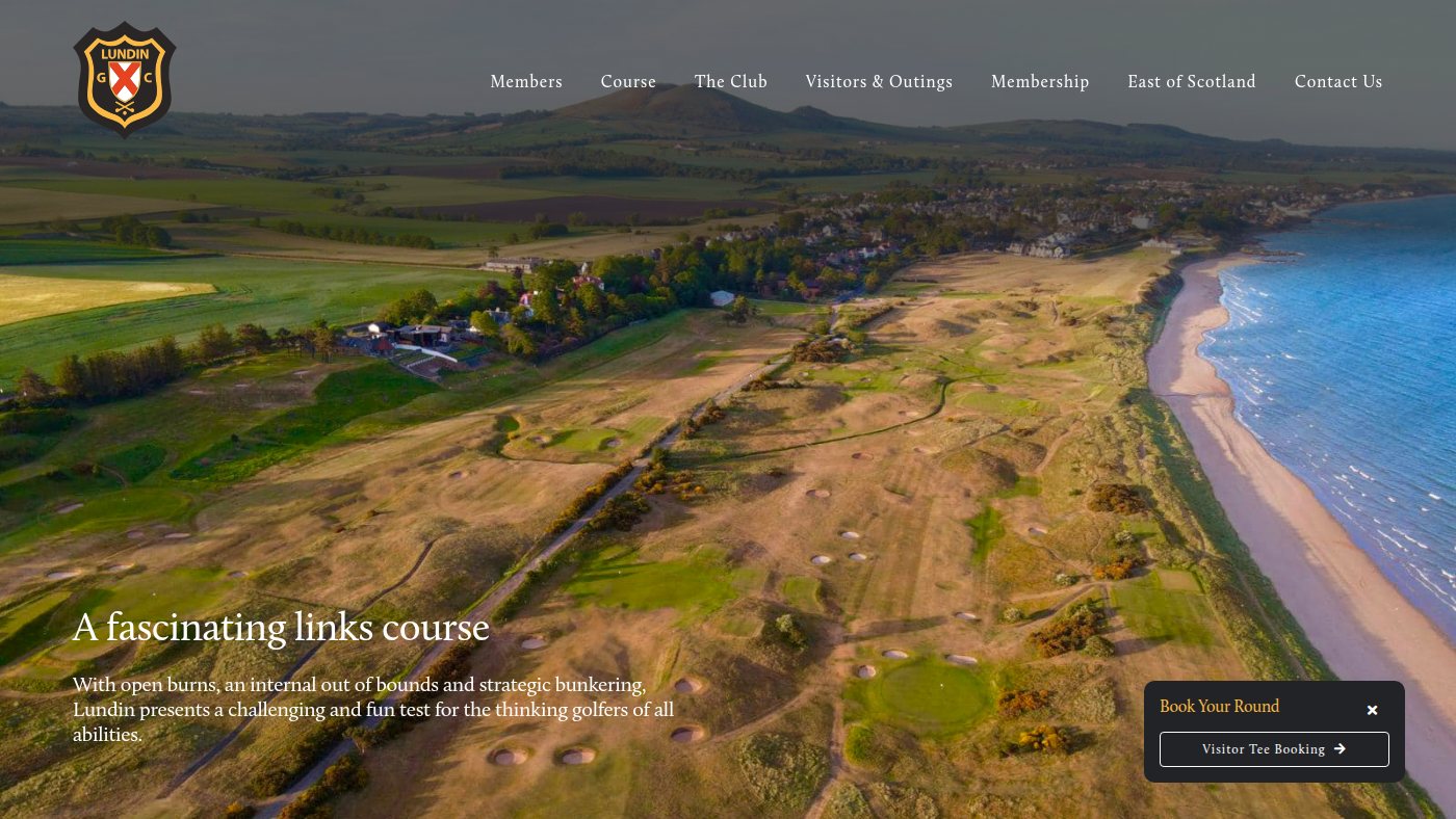 The home page of lundingolfclub.co.uk