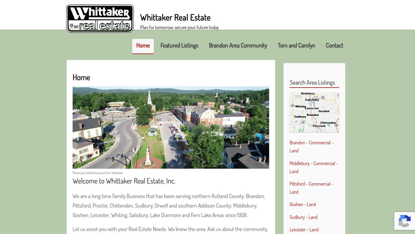 The home page of whittakerrealestate.com