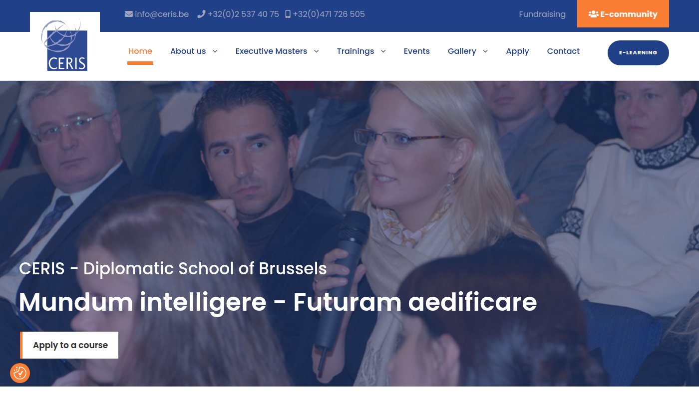 The home page of ceris.be